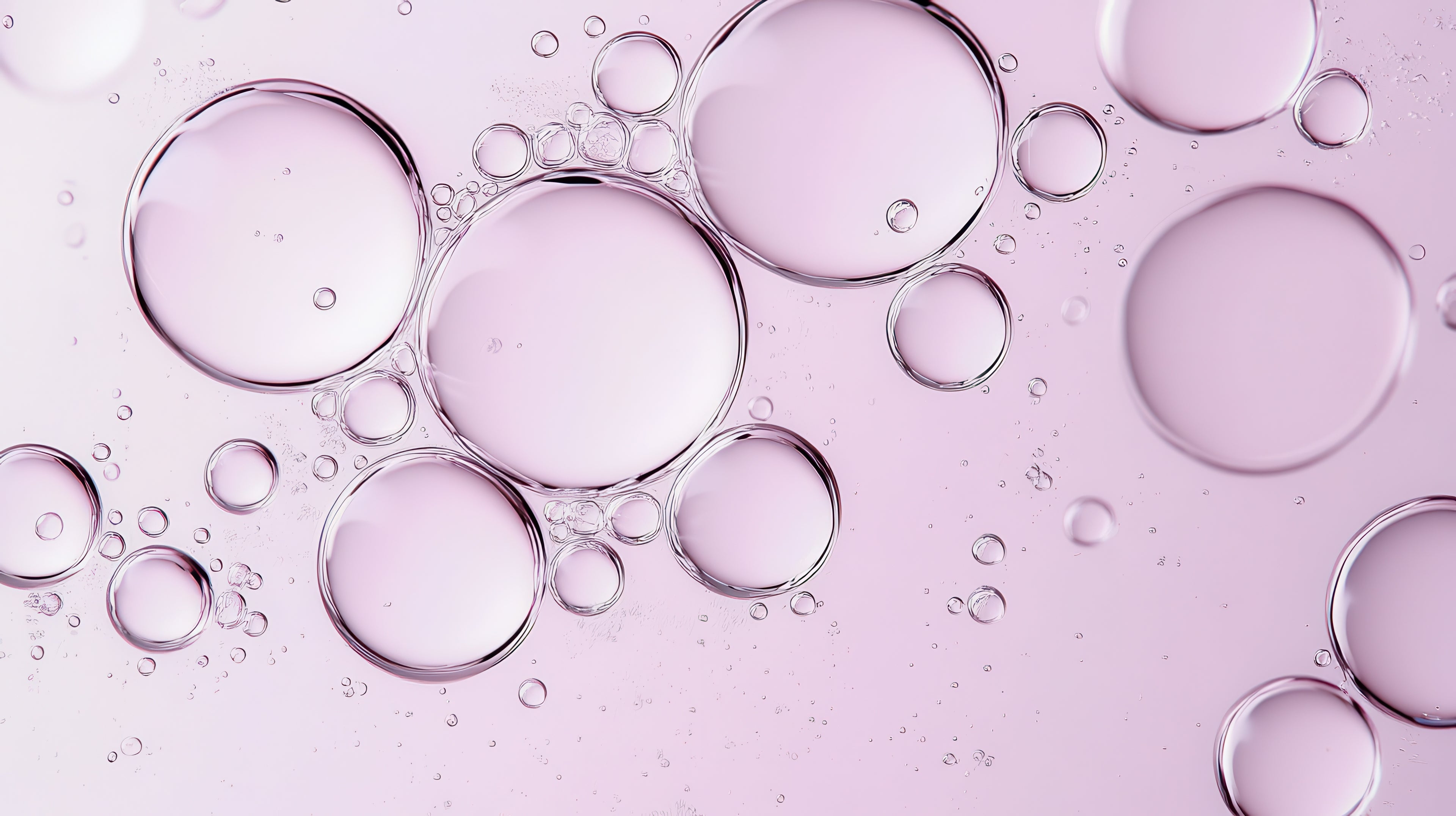 Bubbles on a pink background